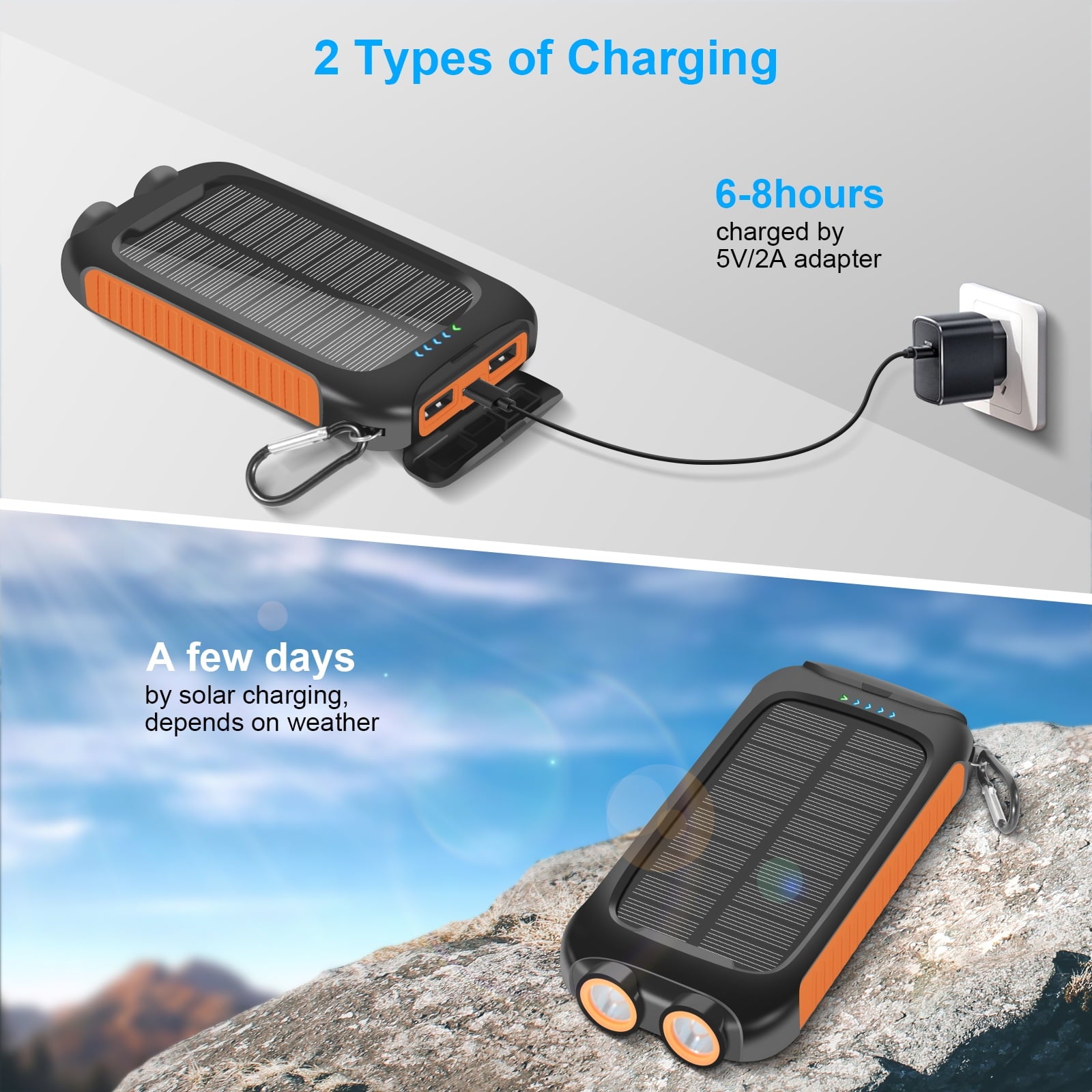 Waterproof Solar Power Bank
