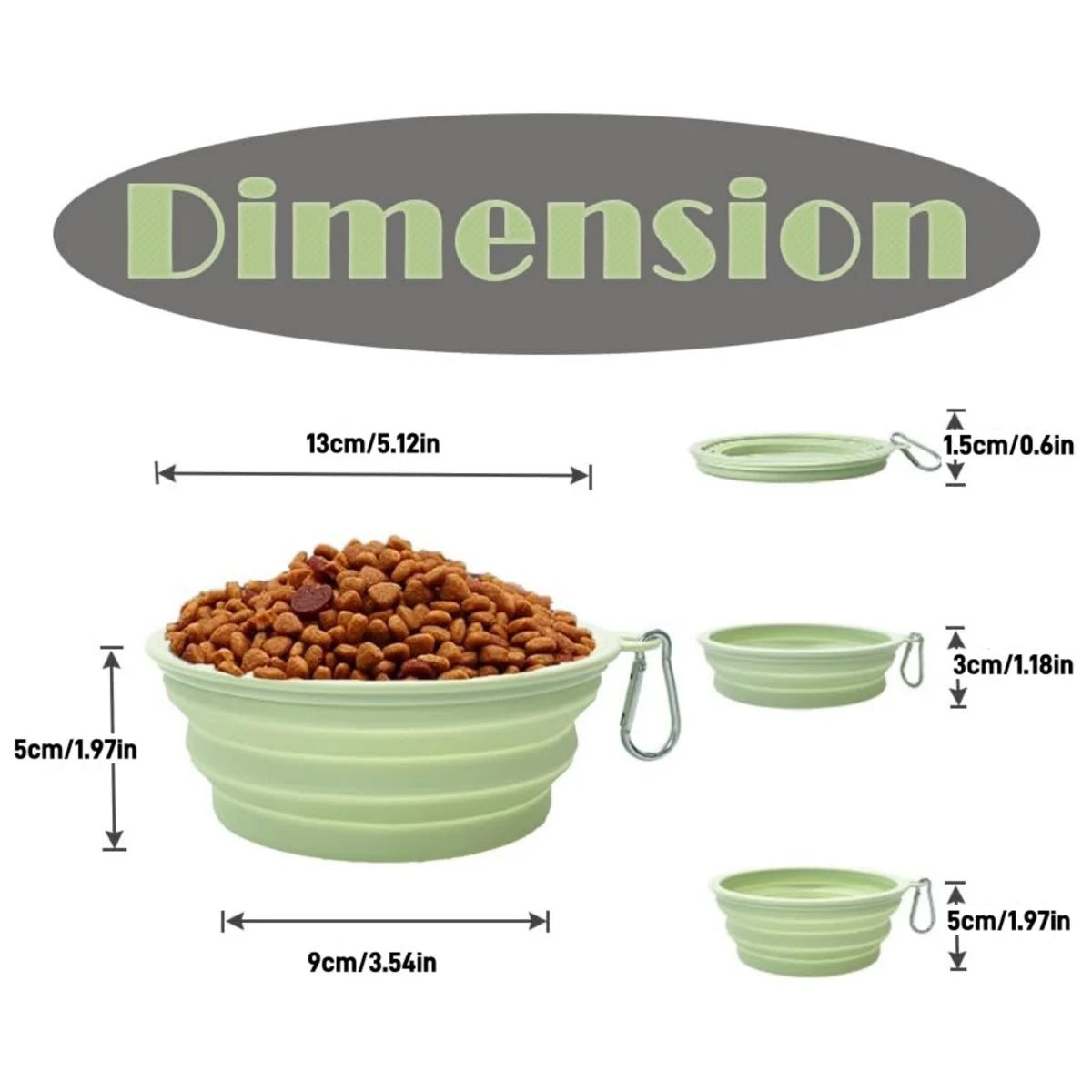 Small Collapsible Travel Dog Bowl